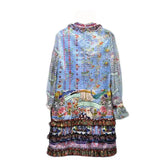 Cartoon Flowers Vintage Dress Print